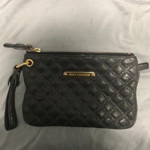 Black Juicy Couture Quilted Wristlet